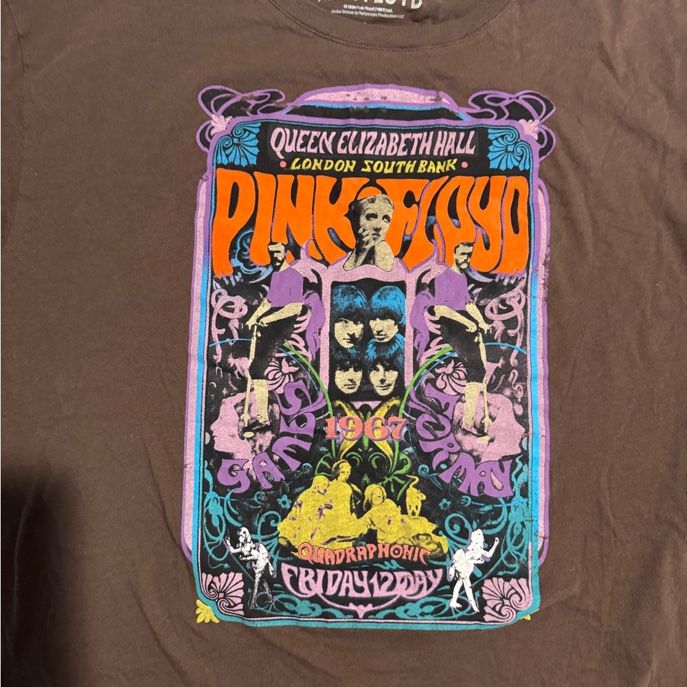 Pink Floyd Brown Concert Tee, London Southbank, Men's‎ Large #1080 - Picture 2 of 5